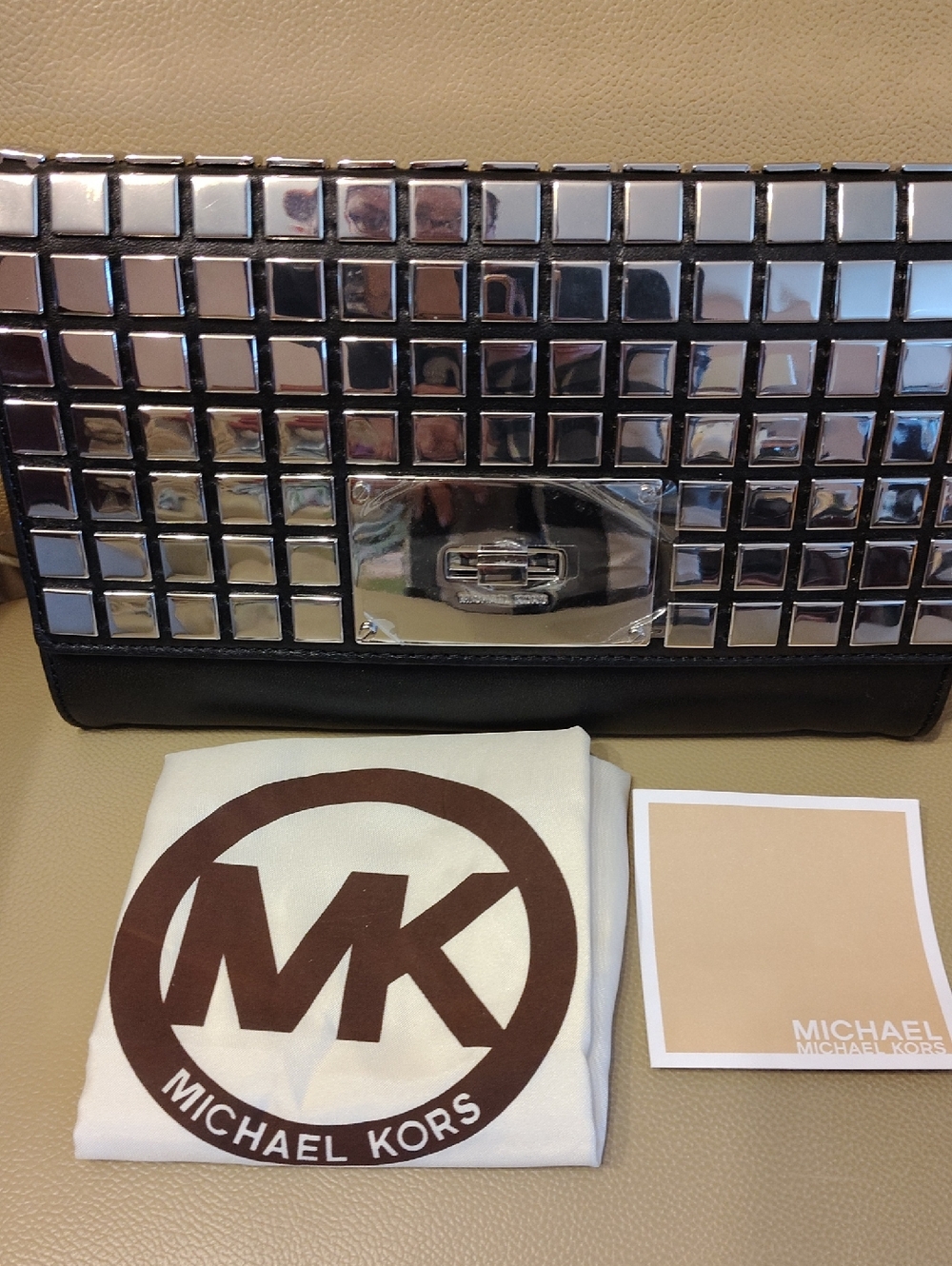 NWT MK MICHAEL KORS NATALIA TILE CLUTCH